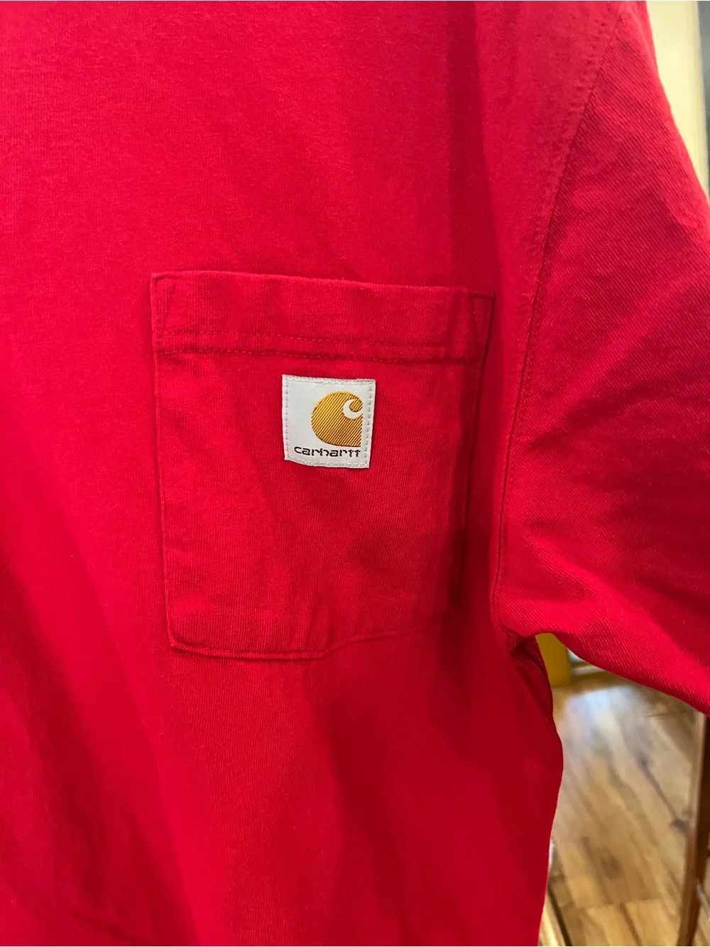 Carhartt Loose Fit Red Short Sleeve Pocket Tee